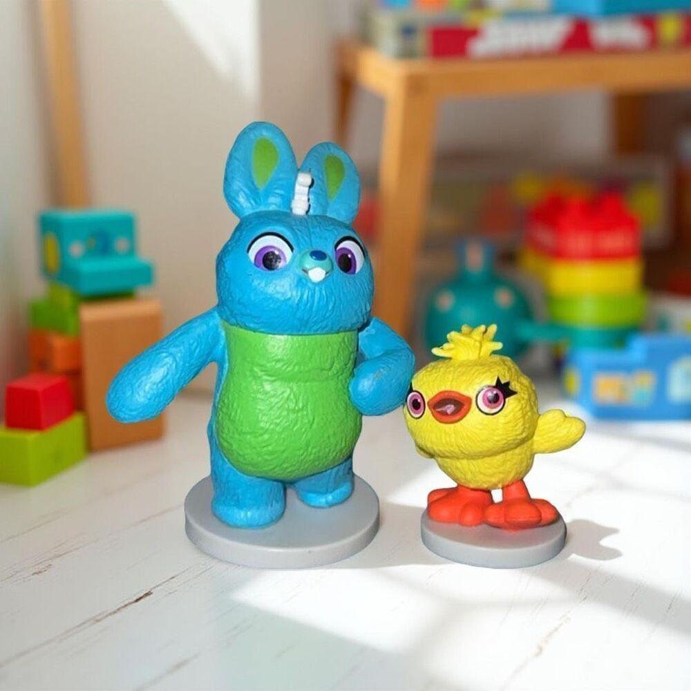Blue Bunny & Ducky Set Disney Pixar PVC Cake Topper Figure Toy Story 4  B16